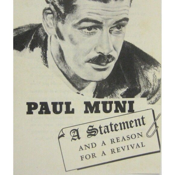 Paul Muni Flyer 1942 Counselor Law Royale Theatre Statement Revival Elmer Rice - Picture 2 of 4